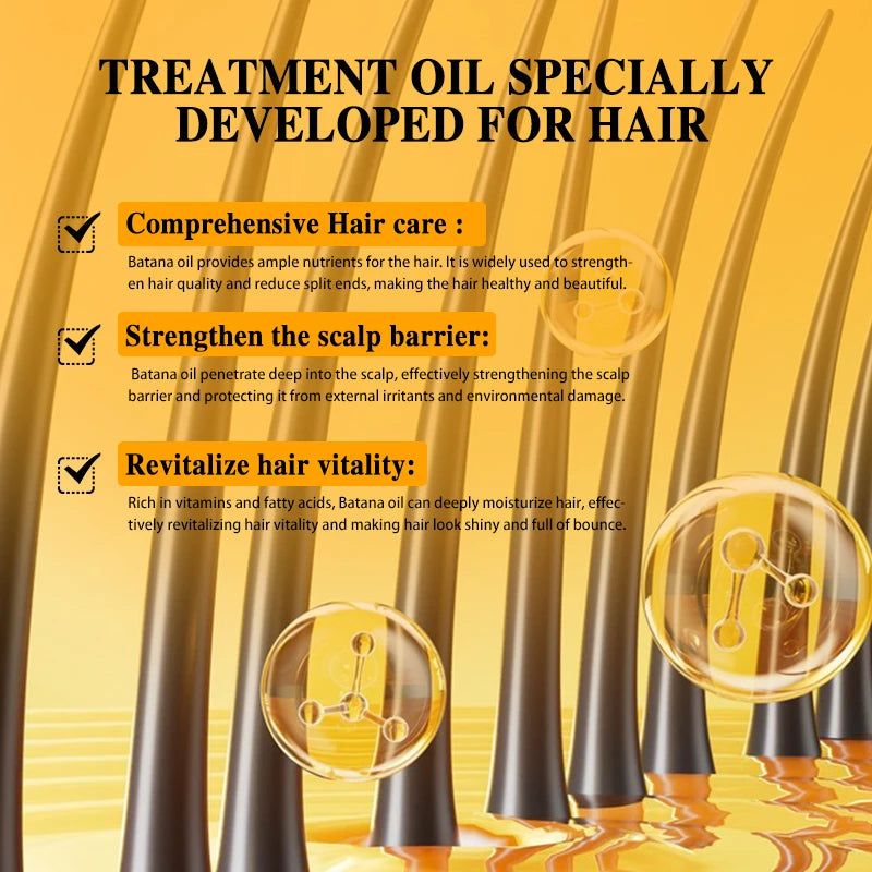 Hair Growth Essential Loss Batana Oil Regrowth Strengthen Roots Hair Care Oil Hair Nourishes Scalp Improve Scalp Circulation