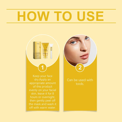 Hoygi Korean Skincare Night Mask - Kojic Acid & Turmeric With Vitamin C & Retinol For Anti-Aging & Hydration