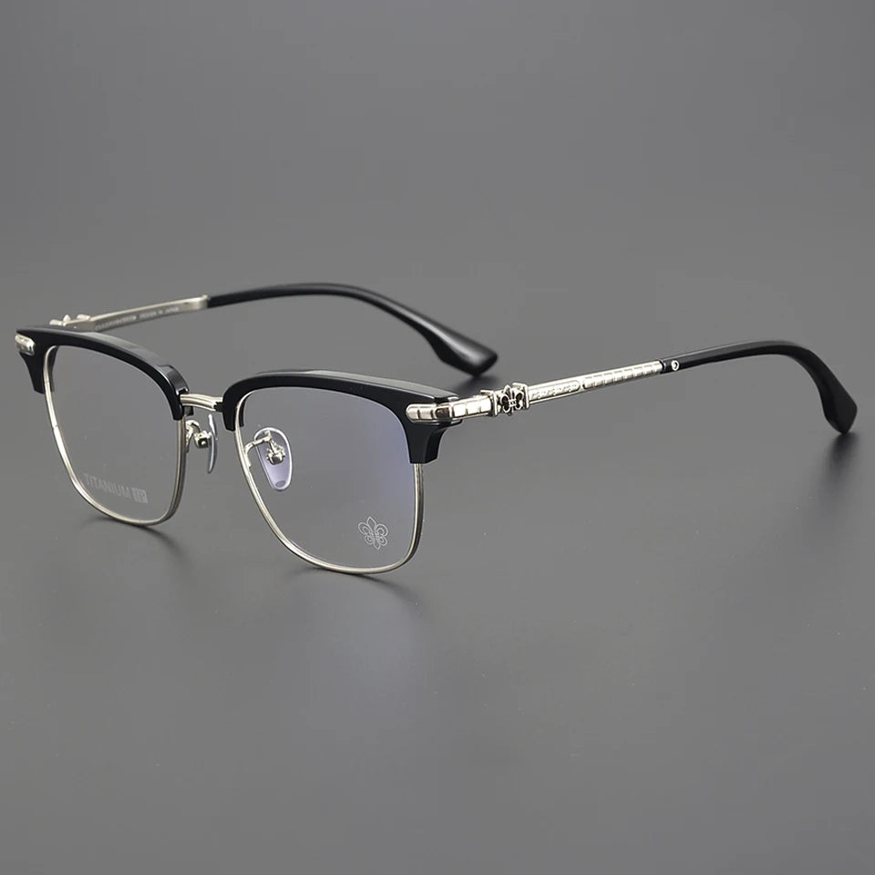 2025 Ultra Light Pure Titanium Fashion Luxury Women Square Business Glasses High Quality Men Optical Prescription Glasses Frame