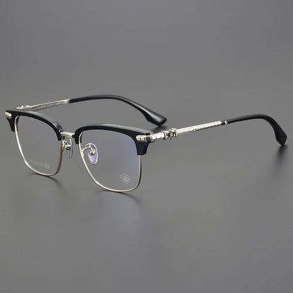 2025 Ultra Light Pure Titanium Fashion Luxury Women Square Business Glasses High Quality Men Optical Prescription Glasses Frame