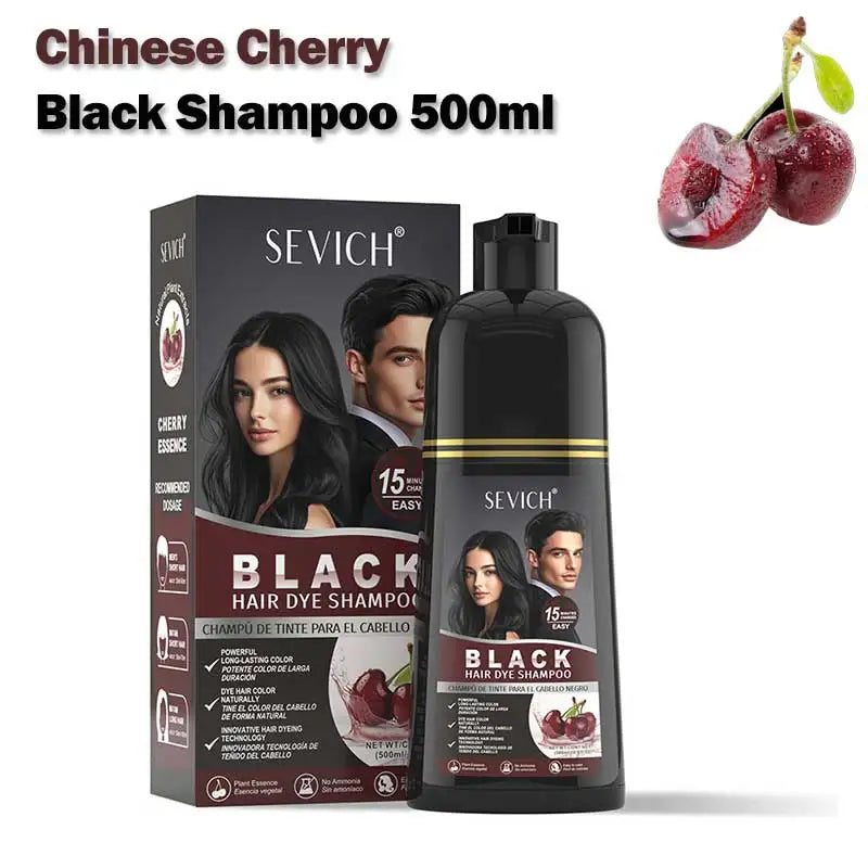 Green Apple Black Hair Dye Shampoo 500ml Diy Herbal Coloring Hairs Instant Gray To Black Instant Coloring Shampoo For Women&Men