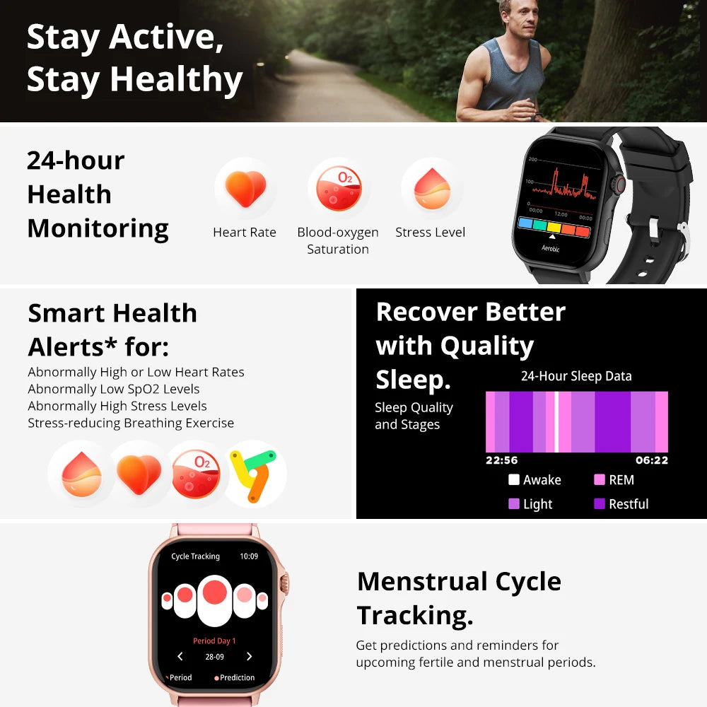 2025 COLMI P82 GPS Smart Watch 2.13" AMOLED HD Display Built-in GPS  Make/Receive Phone Calls Smartwatch For Men Women