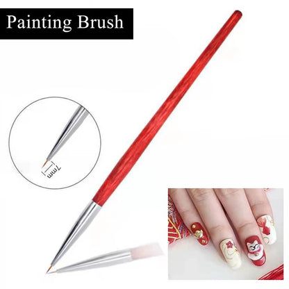 1Pcs Nail Tool Poly Nail Gel Brush PickerDesign Nail Brush and Spatula Stainless Steel Gel for Nails Extension Gel Brush