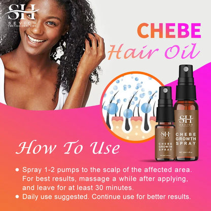 10ml Chebe Spray Fast Hair Growth Oil Hair Loss Treatment Traction Alopecia Spray Repair Damage Anti Hair Break Hair Care Spray
