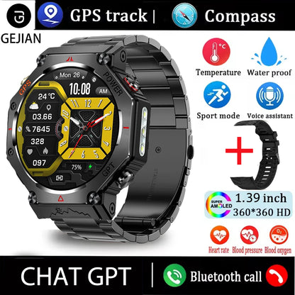 New GPS Smartwatch 1.39'' AMOLED Display 100 Sports Modes Voice Calling Smart Watch Men Women Military Grade Toughness Watches
