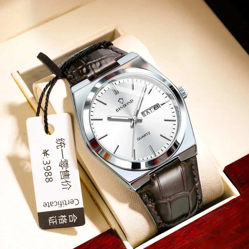 New Gifts Casual Business Top Blue Clock Men Luxury Watch Automatic Watches Mens Fashion Quartz Wristwatches Relogio Masculino