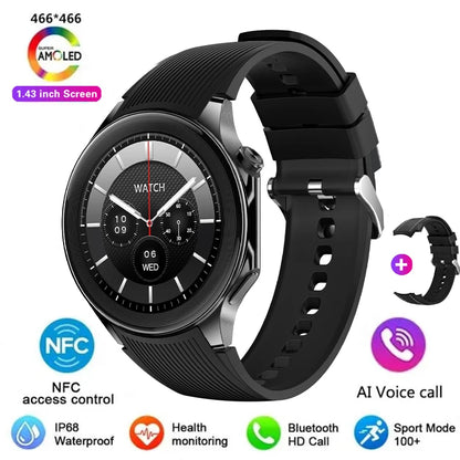 New For OPPO Smart Watch Men  GPS Trajectory Compass 466*466 AMOLED HD Screen Bluetooth Call 120+Sports Fitness Man Smartwatch