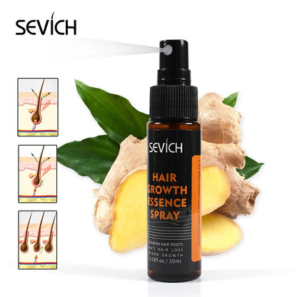 Natural Ginger Hair Growth Essence Oil 30ml Anti Alopecia Dense Regrowth Sprayer Powerful Hair Growth Serums Hair Loss Products