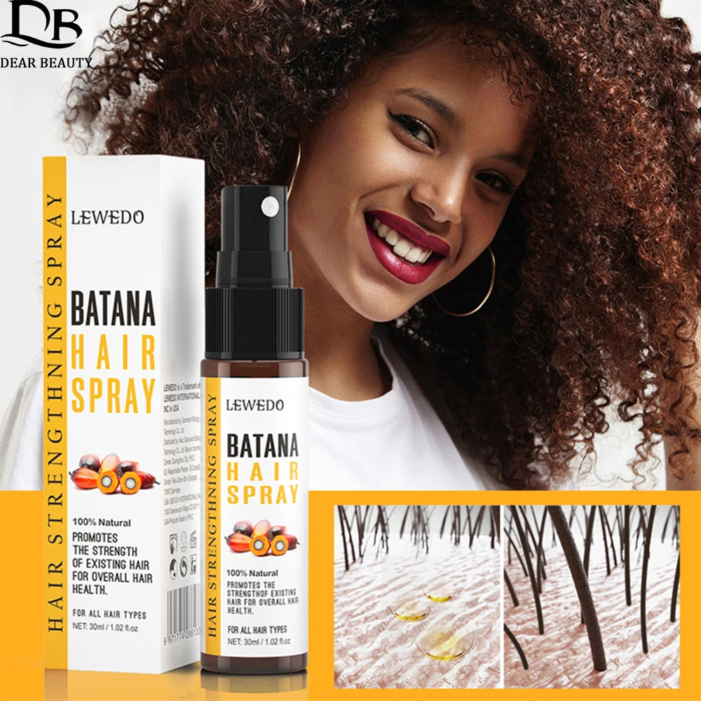Organic Batana Oil Anti-Hair Loss Spray Anti-Breakage Deep Moisturizing Hair Growth Essence Oil Spray For Men Women Hair Care