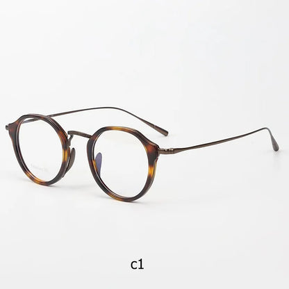 Plate Titanium Eyeglass Frame Retro Multilateral Men's And Women's Eyeglass Frame Light Luxury Optical Prescription Frame K1113