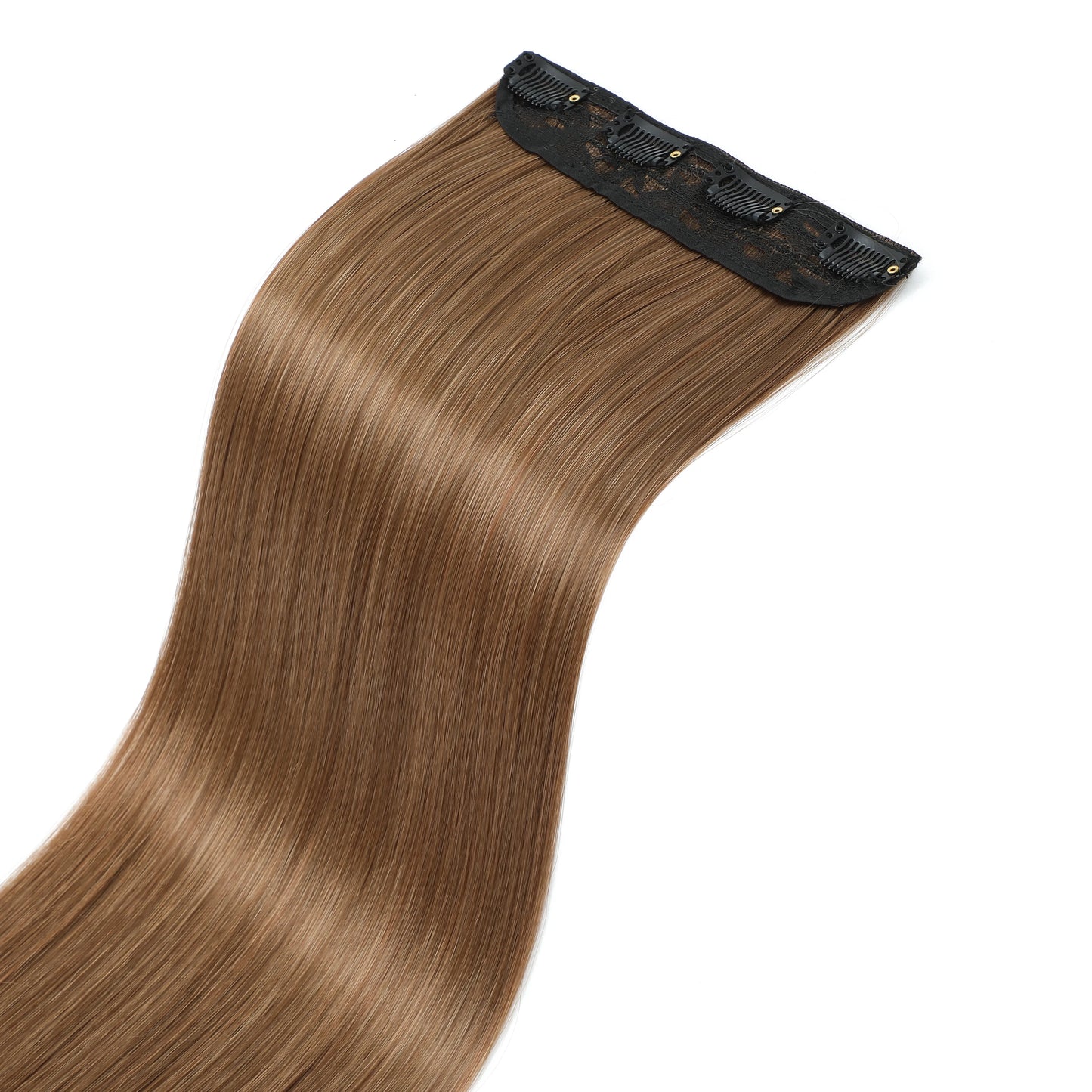 24Inchs Clips in Hair Extensions Long Straight Hairstyle Synthetic Blonde Black Hairpieces Heat Resistant False Hair