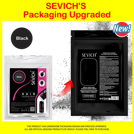 Sevich 100g Hair Fibers Refill Bag Keratin Instant Hair Growth Powder Hair Building Fiber Hair Regrowth Powder Hair Loss Product