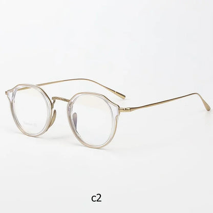 Plate Titanium Eyeglass Frame Retro Multilateral Men's And Women's Eyeglass Frame Light Luxury Optical Prescription Frame K1113