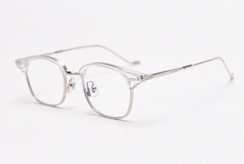 49425 Anti-Blue Light Square Half Frame Plastic Titanium Glasses Frames Ultralight Men Women Optical Fashion Computer Eyeglasses