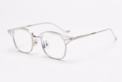 49425 Anti-Blue Light Square Half Frame Plastic Titanium Glasses Frames Ultralight Men Women Optical Fashion Computer Eyeglasses