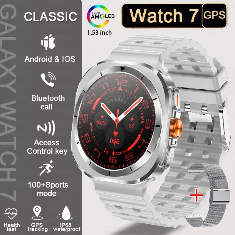 2025 New Watch 7 Ultra Smart Watch Men 3D Display Sport SmartWatch GPS NFC Compass Blood oxygen Smartwatch Women For Android IOS