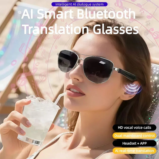 GT-32 AI Smart Photochromic Glasses Multifunction Camera Bluetooth5.3 Call Voice Assistant Music Player Translate Glasses