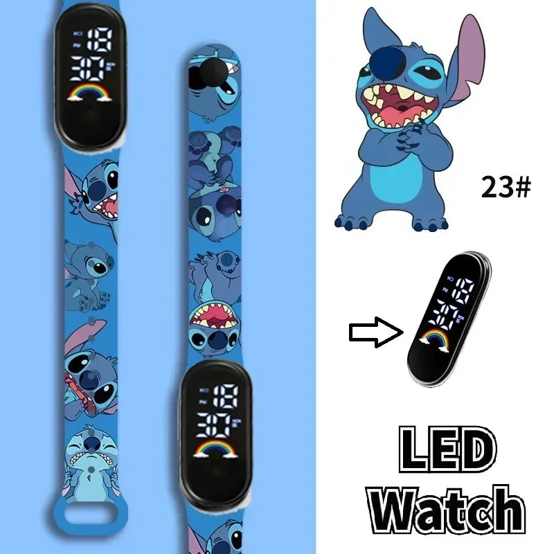 Stitch Children Watches Girls Waterproof Sport Touch Screen Watch for Women Waterproof Digital Clock Bracelet Gifts