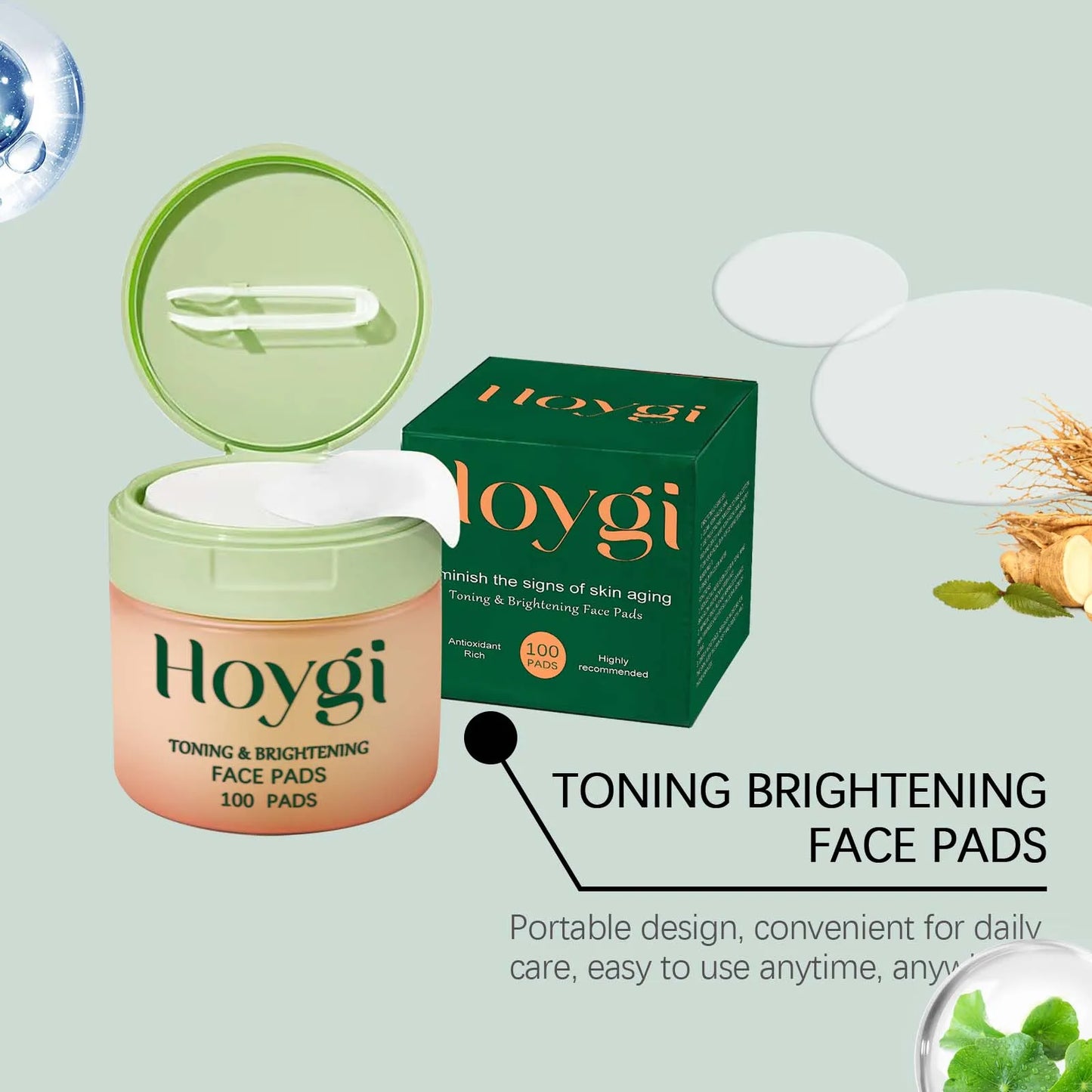 Centella Moisturizing Pads Pore Shrinking Face Exfoliate Toner Pads Soothing Wrinkle Dull Skin Hydrate Niacinamide Facial Cotton