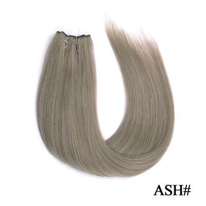 Straight Hair Extensions Synthetic Smooth Ombre Hair Weaving 26 inches brown Synthetic Straight Hair Bundles Full To End
