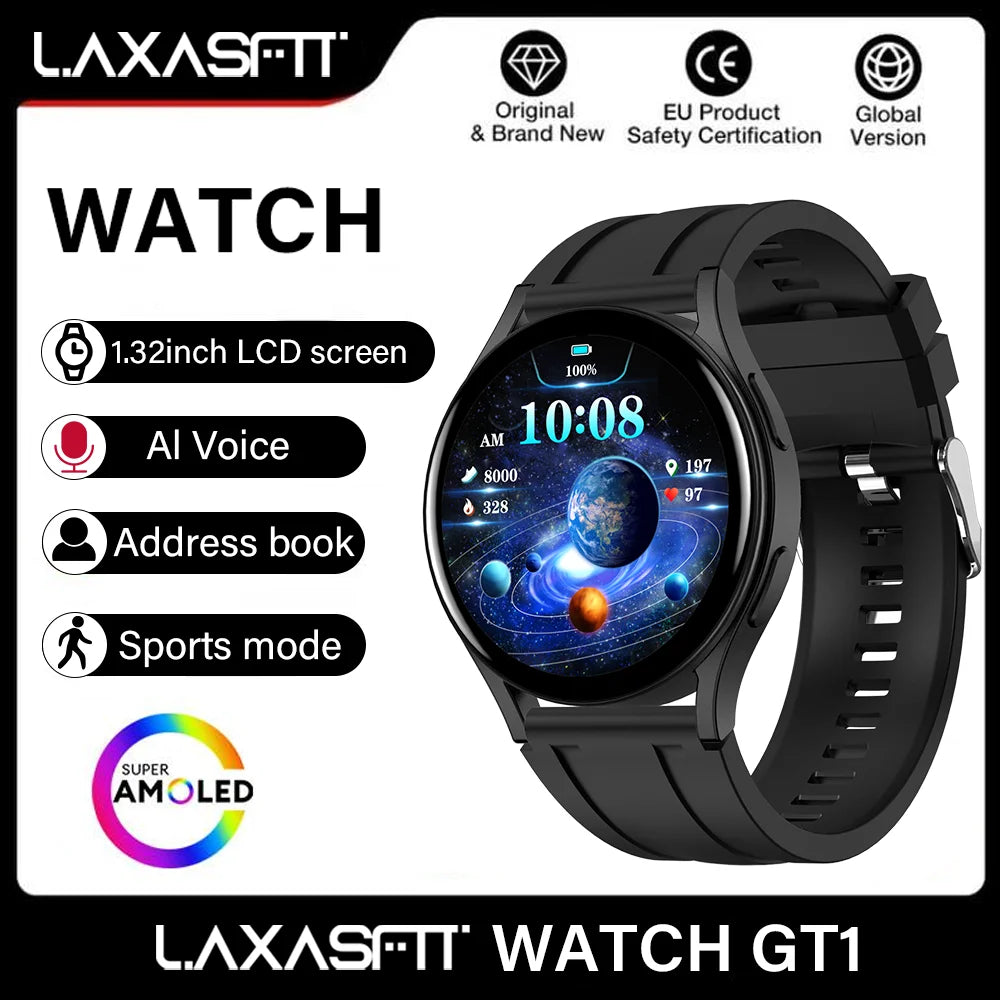 LAXASFIT Smart Watch Full Touch Screen Sport Fitness Watches BT Call Digital Smart Watch Wristwatch For Men Women Gift 2024 New
