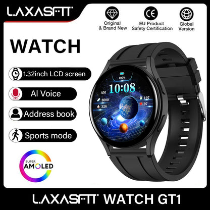 LAXASFIT Smart Watch Full Touch Screen Sport Fitness Watches BT Call Digital Smart Watch Wristwatch For Men Women Gift 2024 New