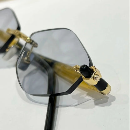 Germany Style Alloy Sunglasses Diomand Acetate Maske P60 Classical Luxury Designer Brand Solar Uv400 Rimless Sunglasses