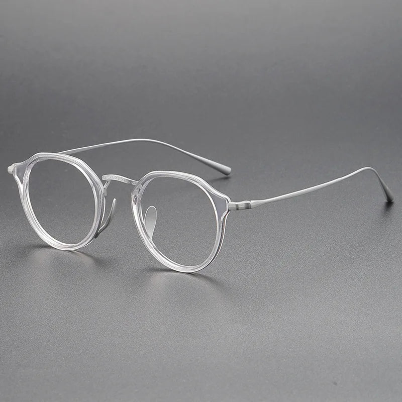 EOOUOOE Fashion Men Women Titanium Eyeglass Tortoise Acetate Retro Glasses Frame Optics Myopia Hyperopia Prescription Lenses