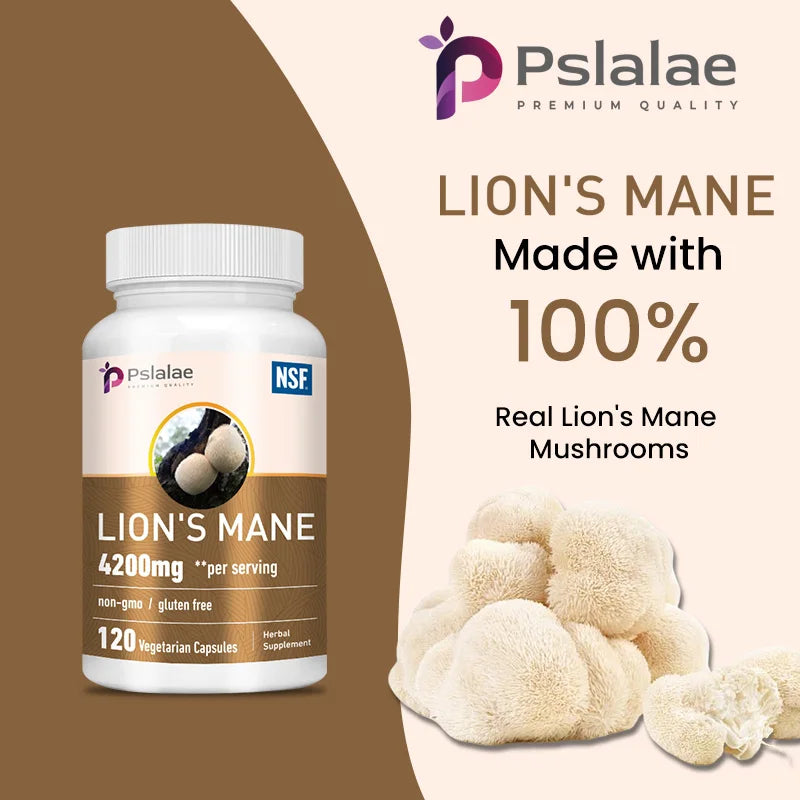 Lions Mane -  Relieve Stress, Immune System Health, Improve Memory, Protect Brain Nerves