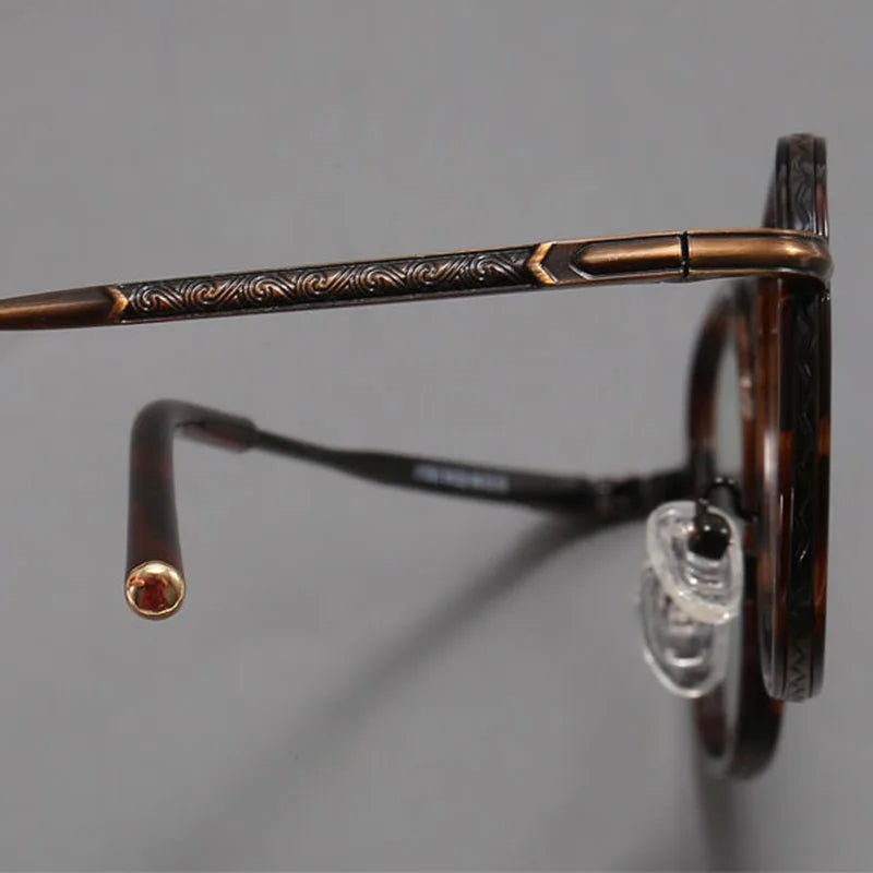 New Myopic Prescription Glasses Frame Women Men Art Metal Optical Eyeglass Frame INS Fashion Retro Anti Blue Light Eyewear