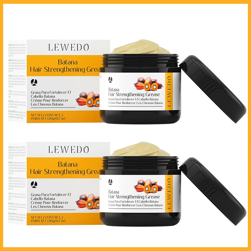 LEWEDO Raw Batana Grease For Hair Growth 20g Anti Hair Loss Oil Deep Nourishes Repair Damaged Mask For Hair Growth Treatment