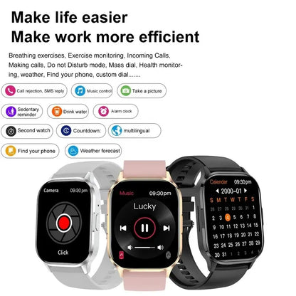 SENBONO 2024 New AMOLED Smart Watch Always On Display Bluetooth Call NFC Smartwatch Men Sport Waterproof Watch for IOS Android