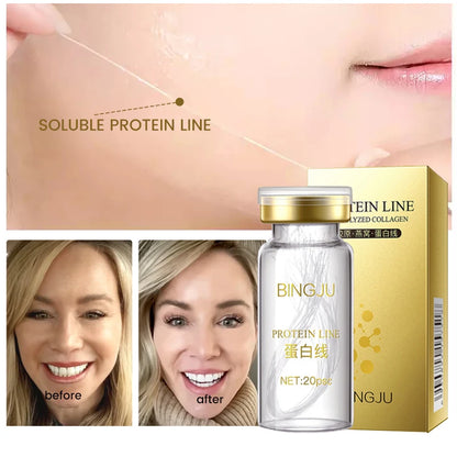 Protein Thread Lifting Set Fade Fine Lines Wrinkle Firming Smoothing Collagen Thread Anti-Aging Serum Skin Care
