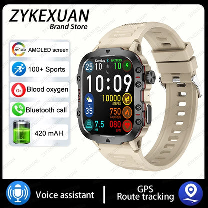2025 For Xiaomi New Rugged Military GPS Smart Watch Men Bluetooth Call Health Monitoring AI Voice Sports Waterproof Smartwatches
