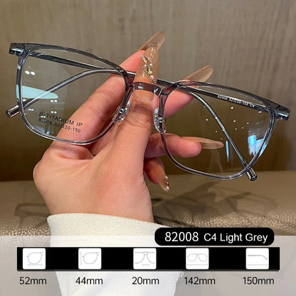 Ultralight TR90 β-Titanium Square Optical Frame for Women Flexible Anti-Slip Plastic Glasses for Daily Wear & Business Casual