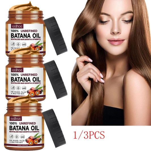 100% Natural Batana Oil Hair Treatment Enhances Hair Men Women Smoothing Nourishing Moisturing Promotes Healthy Hair Care