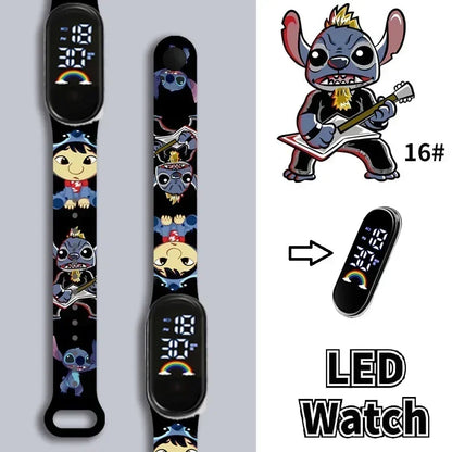 Stitch Children Watches Girls Waterproof Sport Touch Screen Watch for Women Waterproof Digital Clock Bracelet Gifts
