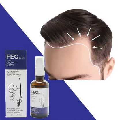 2pcs FEG hair growth spray original Organic Anti Hair Loss Hair Growth Treatment Oil For Thicker Long Hair -50ML