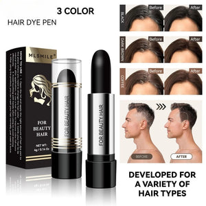 Black and Brown One-off Temporary Hair Coloring Covered White Hairs Hairline Disposable Lipstick Hair Dye Stick Smear Type Dye