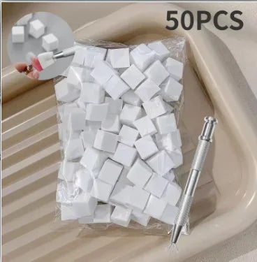 50/100Pcs Square Nail Art Sponge Set Gradient Nail Brushes Gel Polish DIY Design Nail Sponge Grab Pen Manicure Supplies Tools