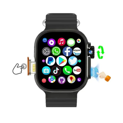 2025 DW100 4G Android Smartwatch Global Calling Fingerprint Unlock 2.29 Inch AMOLED 4G SIM Video Chat WIFI GPS Tracker