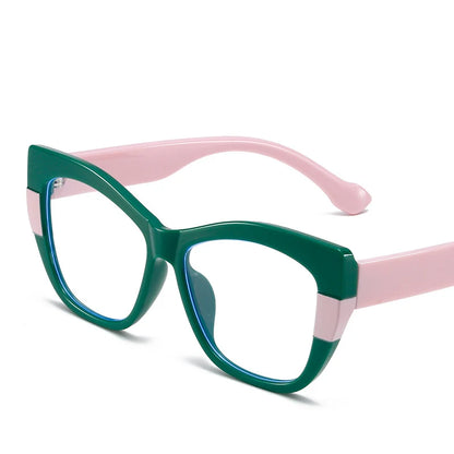 Oulylan Classic Eyeglasses Frame Women Cat Eye Anti Radiation Blue Light Blocking Glasses Protective Eyewear Computer Screen
