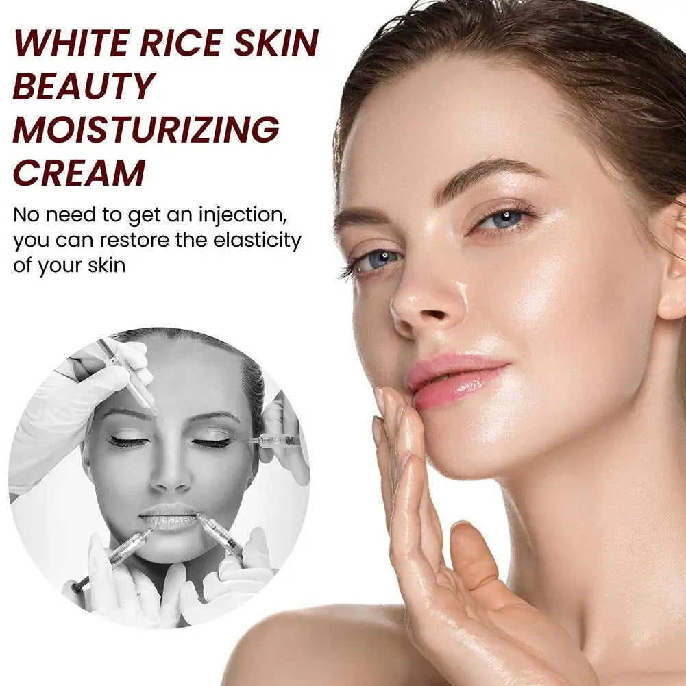 1/2/3PCs Rice Cream For Face White Rice Essence Brightening Moisturizing Cream Lightweight Moisturizer Face Cream Smooth Lines