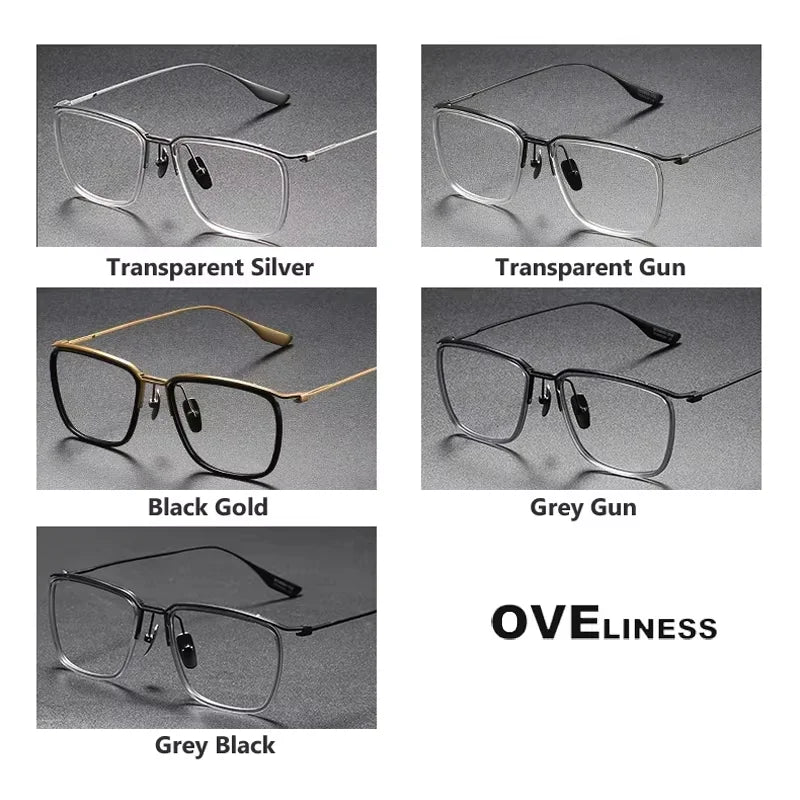 Pure Titanium Glasses Frame Men 2025 EyeGlasses for Men Square Eyeglasses Frame male full Eyewear Spectacles