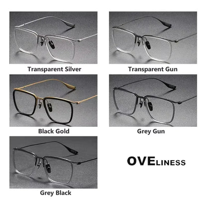 Pure Titanium Glasses Frame Men 2025 EyeGlasses for Men Square Eyeglasses Frame male full Eyewear Spectacles