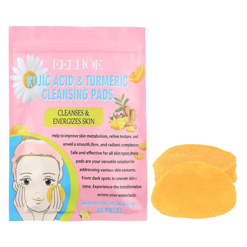 Turmeric Kojic Acid Cleansing products Exfoliating Cleansing Pads Skin Care oil-control Lemon Kojic Acid Soap Daily Cleansing