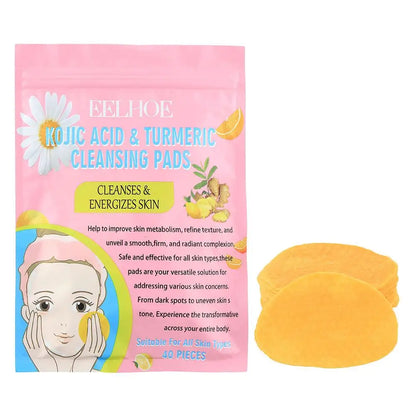 Turmeric Kojic Acid Cleansing products Exfoliating Cleansing Pads Skin Care oil-control Lemon Kojic Acid Soap Daily Cleansing