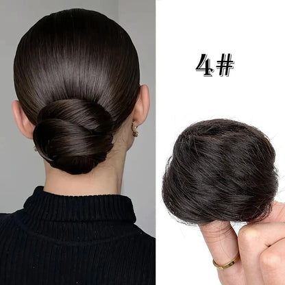 WIGSIN Synthetic Messy Dount Hair Buns Updo Chignon With Elastic Hair Exension for Women Daily Lazy Hair Accessories