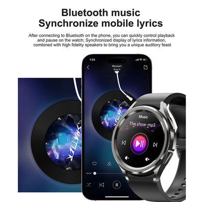2025 New Smart Watch 6 Classic Smart Watch Fashion Men Sports Fitness Waterproof Heart Rate AMOLED HD Bluetooth Call Smartwatch