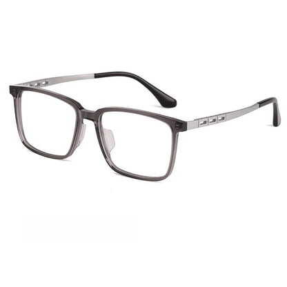 YIMARUILI Ultra-light Business Pure Titanium Square Glasses Frame Acetate Retro Optical Prescription Eyeglasses Men HT5022B